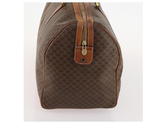 Céline Borsa Boston in tela Macadam CELINE in pelle PVC marrone e oro Auth ti3659 D'oro - vista 4