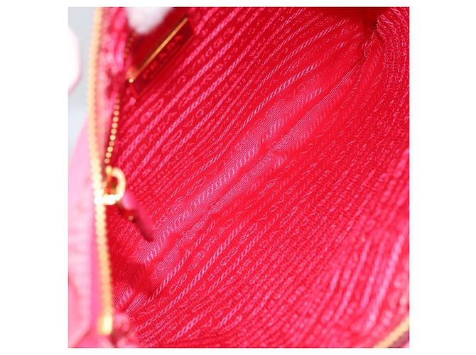 Ribbon Borsa a Spalla PRADA in Nylon Rosa Oro Auth ARZ034A D'oro - vista 11