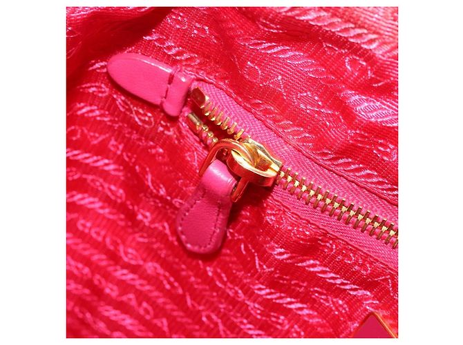 Ribbon Borsa a Spalla PRADA in Nylon Rosa Oro Auth ARZ034A D'oro - vista 21