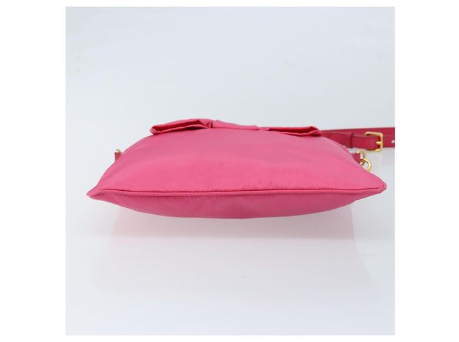 Ribbon Borsa a Spalla PRADA in Nylon Rosa Oro Auth ARZ034A D'oro - vista 5