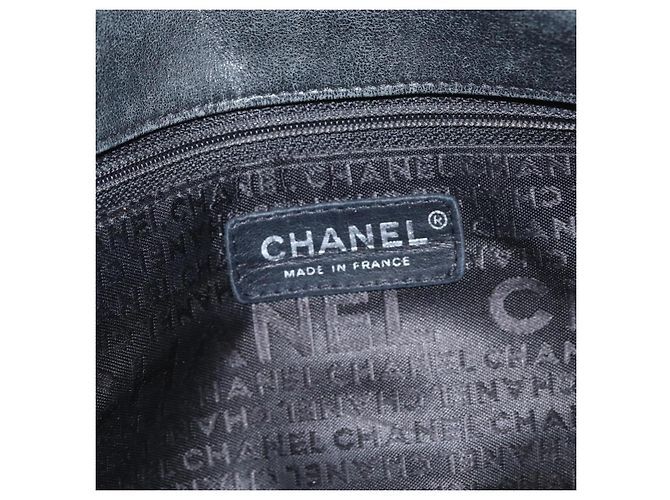 Borsa a Spalla con Catena CHANEL Satin Nero Argento CC Auth ARZ448A - vista 23