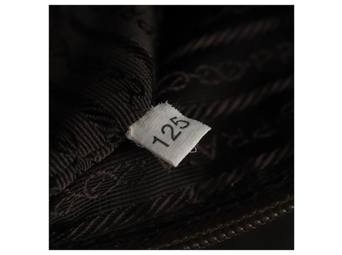 Borsa da lavoro PRADA in nylon khaki argento autentica ti3654 Cachi - vista 11