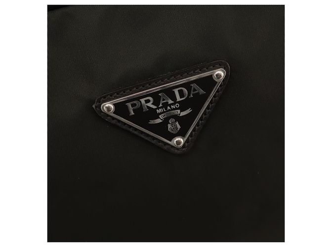 Borsa da lavoro PRADA in nylon khaki argento autentica ti3654 Cachi - vista 20