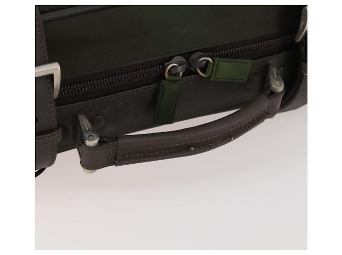Borsa da lavoro PRADA in nylon khaki argento autentica ti3654 Cachi - vista 7