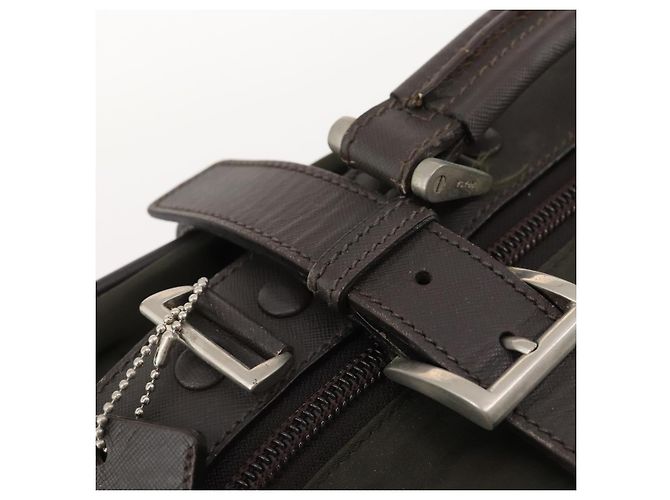 Borsa da lavoro PRADA in nylon khaki argento autentica ti3654 Cachi - vista 8