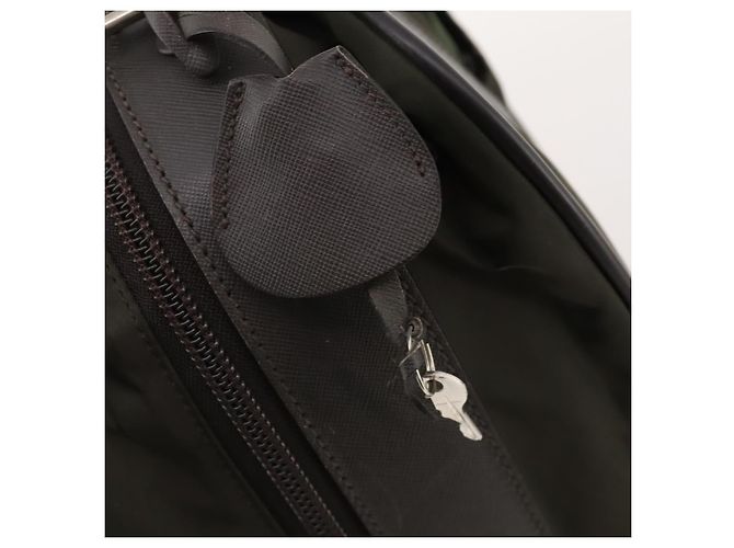 Borsa da lavoro PRADA in nylon khaki argento autentica ti3654 Cachi - vista 9