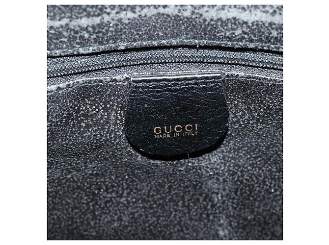 Borsa a Spalla in Pelle Gucci Bamboo 2way Nera Oro 001 1014 1577 Auth 172306 Nero D'oro - vista 21