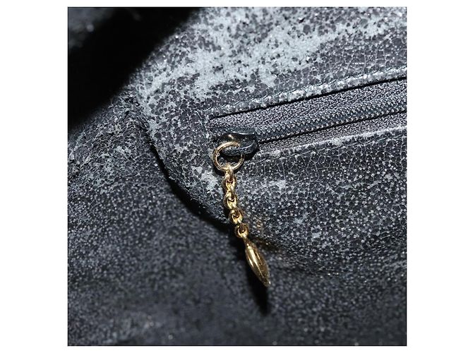 Borsa a Spalla in Pelle Gucci Bamboo 2way Nera Oro 001 1014 1577 Auth 172306 Nero D'oro - vista 22