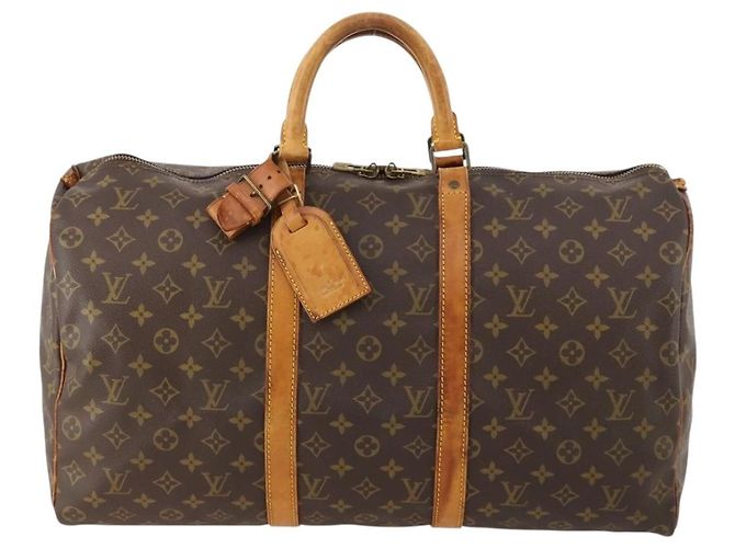 LOUIS VUITTON Borsa Boston Monogram Keepall 50 M41426 LV Auth 172759 Monogramma - vista 13