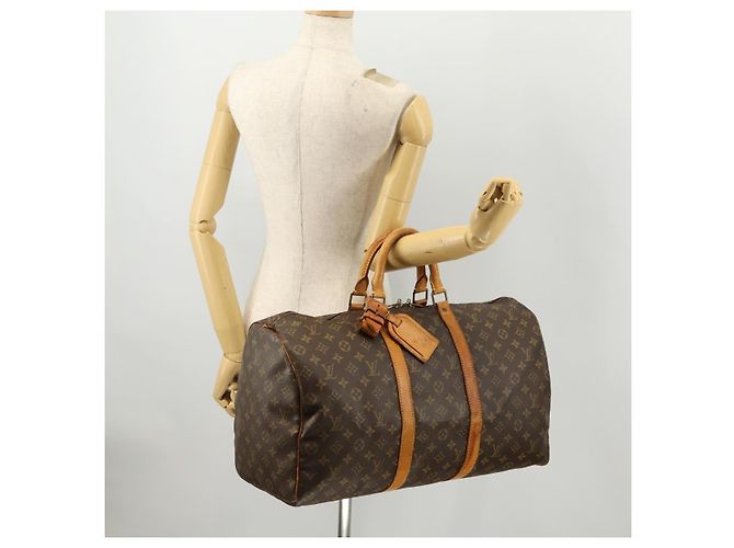 LOUIS VUITTON Borsa Boston Monogram Keepall 50 M41426 LV Auth 172759 Monogramma - vista 22