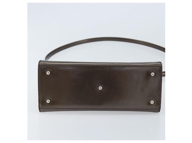 Borsa a Mano GUCCI in pelle verniciata 2 in 1 Bronzo Oro Auth 172396 - vista 5