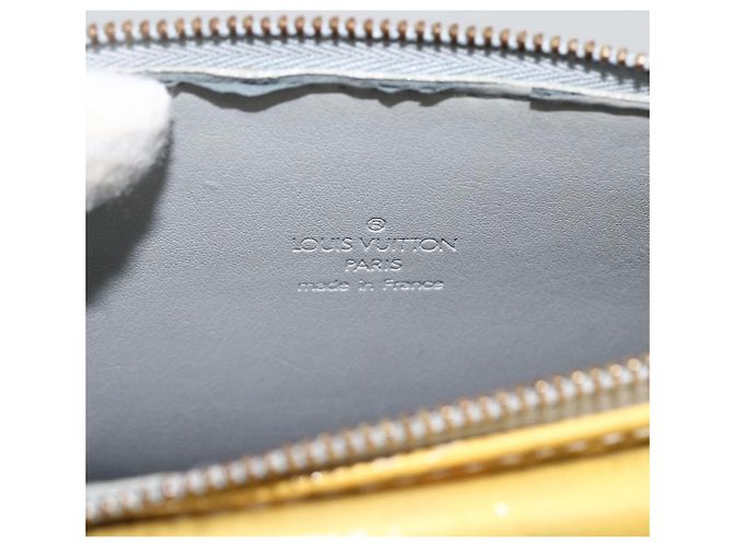 LOUIS VUITTON Bolsa de Accesorios Motto Monogram Vernis Gris M91030 LV Auth LNZ565 - vista 10