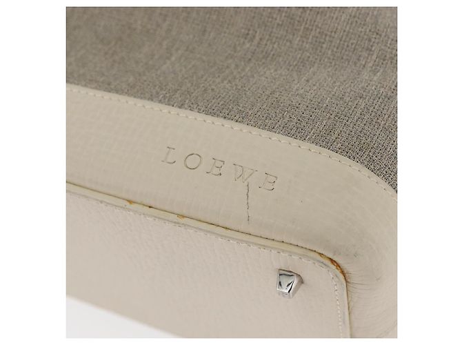 LOEWE Handtasche aus Canvas Beige Silber Authentisch 173814 - Ansicht 10