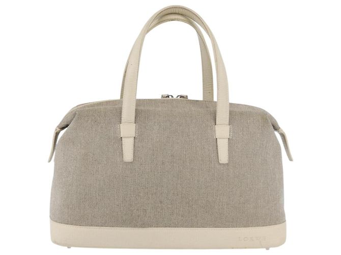 LOEWE Handtasche aus Canvas Beige Silber Authentisch 173814 - Ansicht 13
