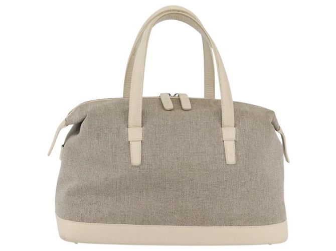 LOEWE Handtasche aus Canvas Beige Silber Authentisch 173814 - Ansicht 2