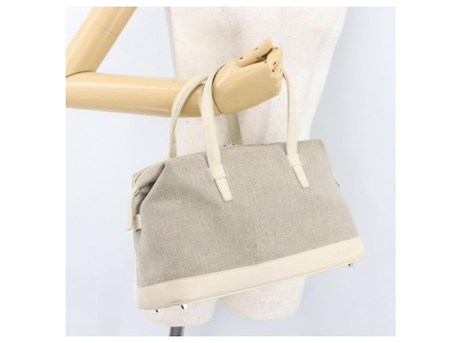 LOEWE Handtasche aus Canvas Beige Silber Authentisch 173814 - Ansicht 23