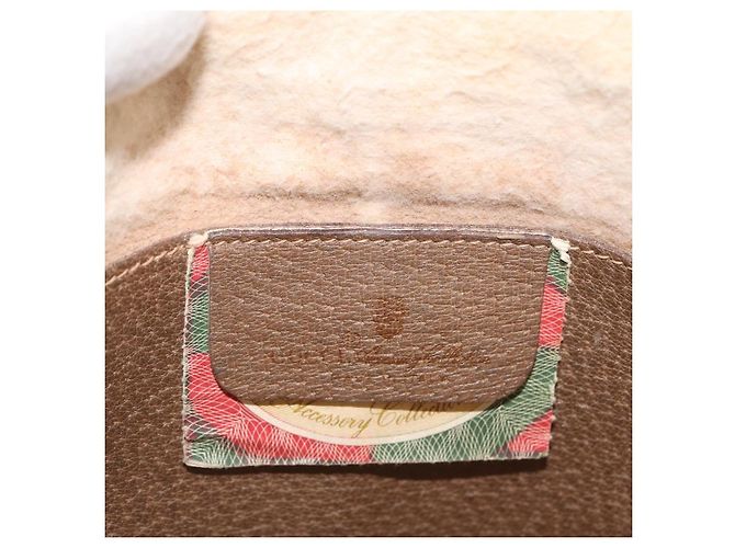 Borsa Sherry Line GG Supreme Web di GUCCI in PVC beige e oro 904 02 047 Auth 173823 D'oro - vista 19