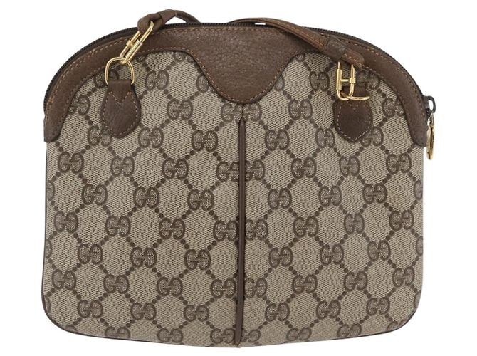 Borsa Sherry Line GG Supreme Web di GUCCI in PVC beige e oro 904 02 047 Auth 173823 D'oro - vista 2