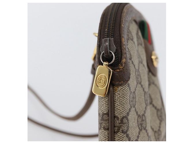 Borsa Sherry Line GG Supreme Web di GUCCI in PVC beige e oro 904 02 047 Auth 173823 D'oro - vista 9