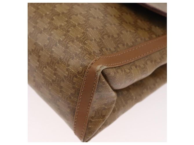 Céline Borsa a Spalla in Tela Macadam CELINE PVC Beige Oro Auth 173810 D'oro - vista 15
