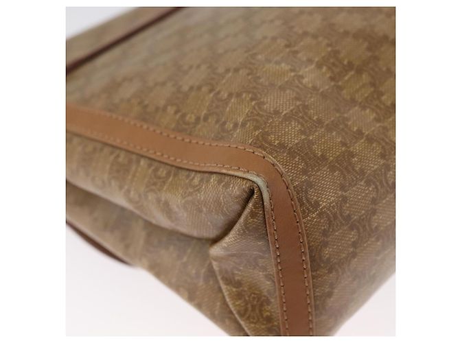 Céline Borsa a Spalla in Tela Macadam CELINE PVC Beige Oro Auth 173810 D'oro - vista 16