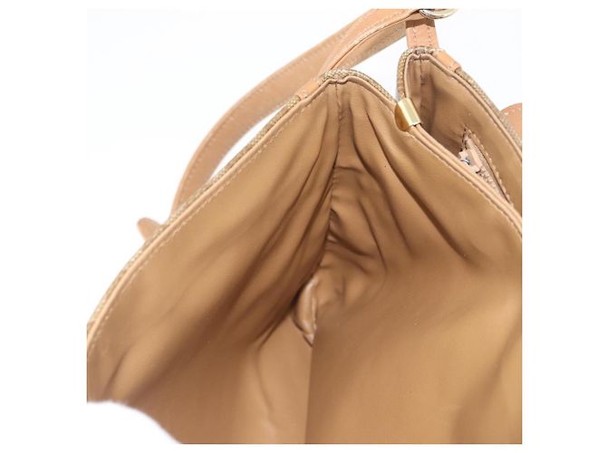 Céline Borsa a Spalla in Tela Macadam CELINE PVC Beige Oro Auth 173810 D'oro - vista 23