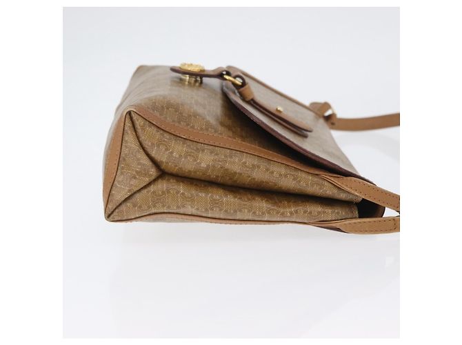 Céline Borsa a Spalla in Tela Macadam CELINE PVC Beige Oro Auth 173810 D'oro - vista 3