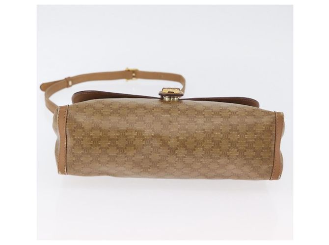 Céline Borsa a Spalla in Tela Macadam CELINE PVC Beige Oro Auth 173810 D'oro - vista 5