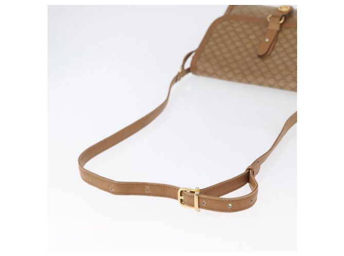 Céline Borsa a Spalla in Tela Macadam CELINE PVC Beige Oro Auth 173810 D'oro - vista 7