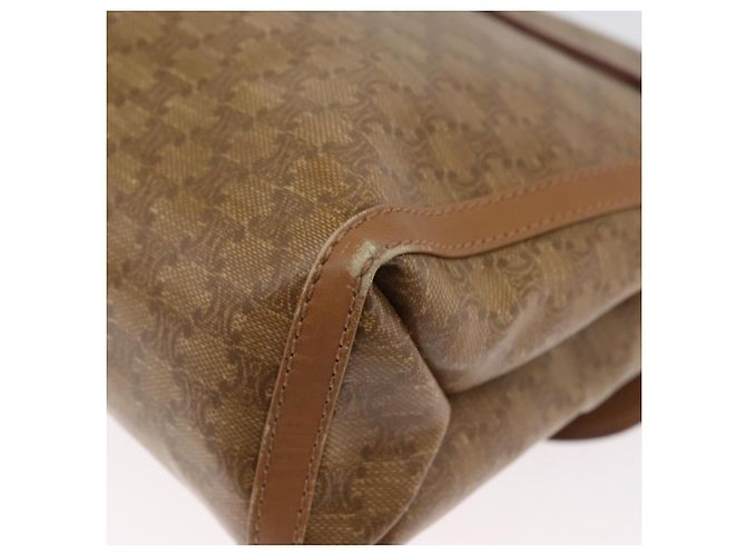 Céline Borsa a Spalla in Tela Macadam CELINE PVC Beige Oro Auth 173810 D'oro - vista 9