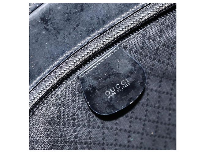 Borsa a mano Gucci Bamboo in tela nera e argento 000 1998 0540 Auth 173942 Nero - vista 17