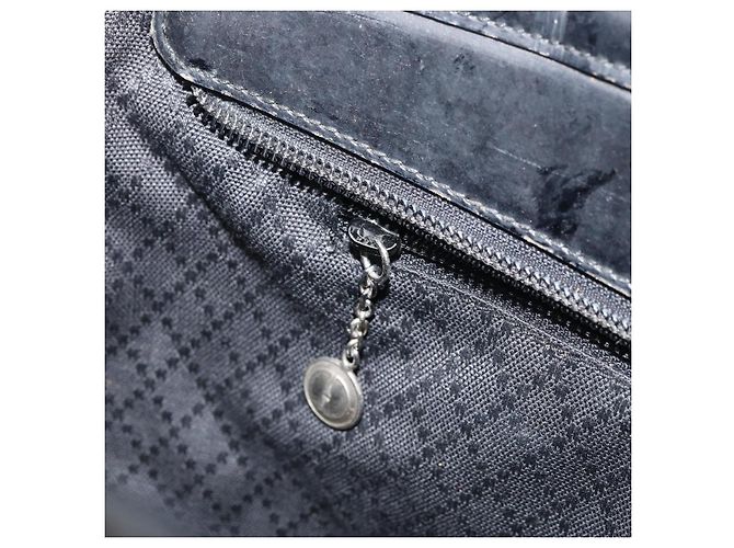 Borsa a mano Gucci Bamboo in tela nera e argento 000 1998 0540 Auth 173942 Nero - vista 20
