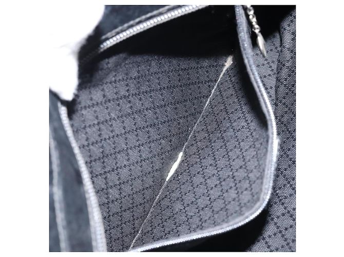 Borsa a mano Gucci Bamboo in tela nera e argento 000 1998 0540 Auth 173942 Nero - vista 21