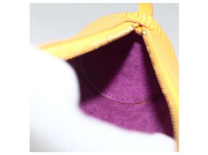 LOUIS VUITTON Pochette Soufflot Epi Gialla LV Auth LNZ960 Giallo - vista 20