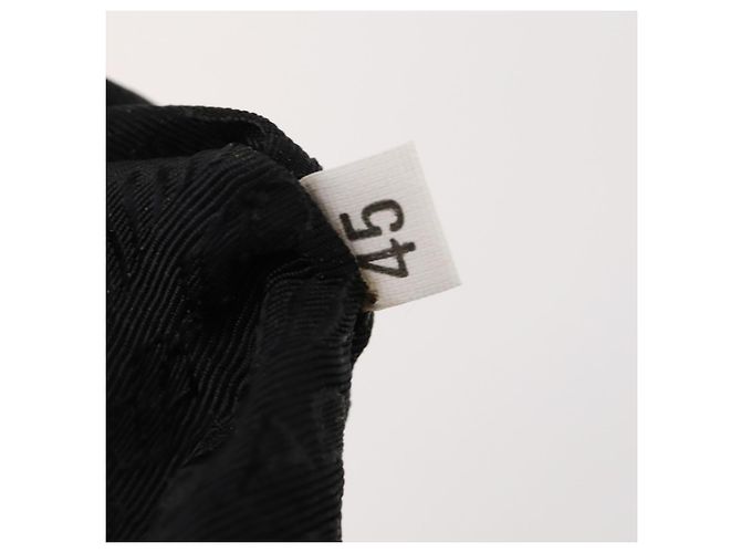 Zaino PRADA in nylon nero e oro Auth 172266 D'oro - vista 12