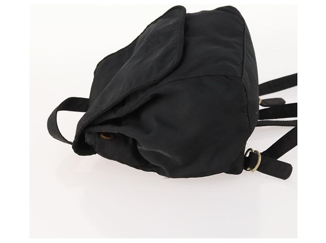 Zaino PRADA in nylon nero e oro Auth 172266 D'oro - vista 4