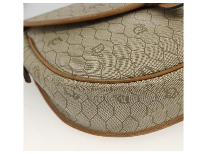 Christian Dior Borsa a spalla in tela a nido d'ape PVC beige oro Auth ka2888 D'oro - vista 15