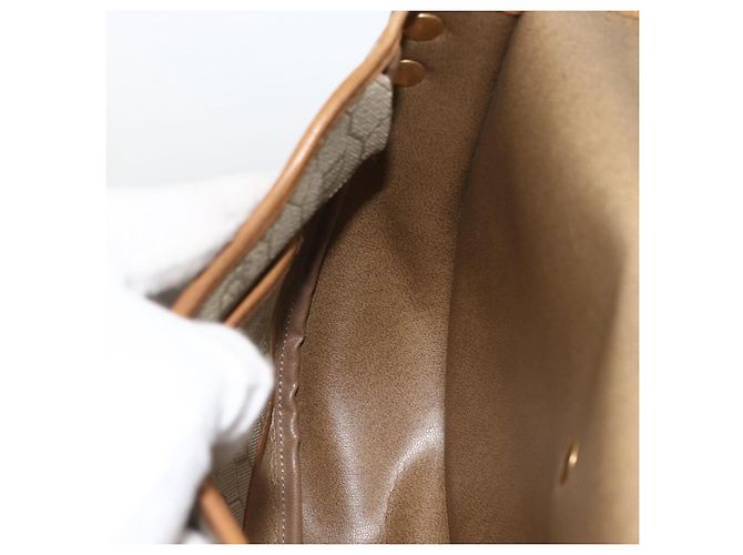 Christian Dior Borsa a spalla in tela a nido d'ape PVC beige oro Auth ka2888 D'oro - vista 20