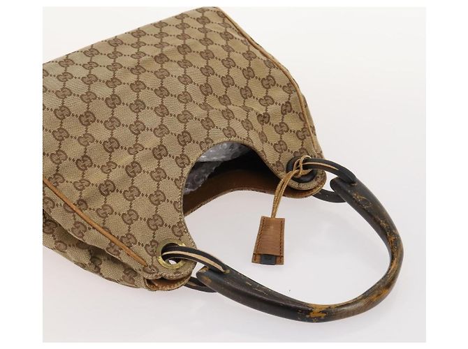GUCCI GG Canvas Micro GG Supreme Pouch Bag PVC 4 Set Beige Weiß Auth ki6375 - Ansicht 11