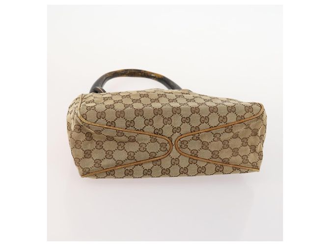 GUCCI GG Canvas Micro GG Supreme Pouch Bag PVC 4 Set Beige Weiß Auth ki6375 - Ansicht 12