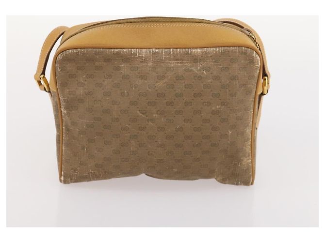 GUCCI GG Canvas Micro GG Supreme Pouch Bag PVC 4 Set Beige Weiß Auth ki6375 - Ansicht 15