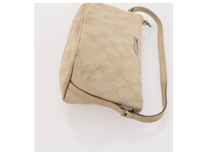 GUCCI GG Canvas Micro GG Supreme Pouch Bag PVC 4 Set Beige Weiß Auth ki6375 - Ansicht 22