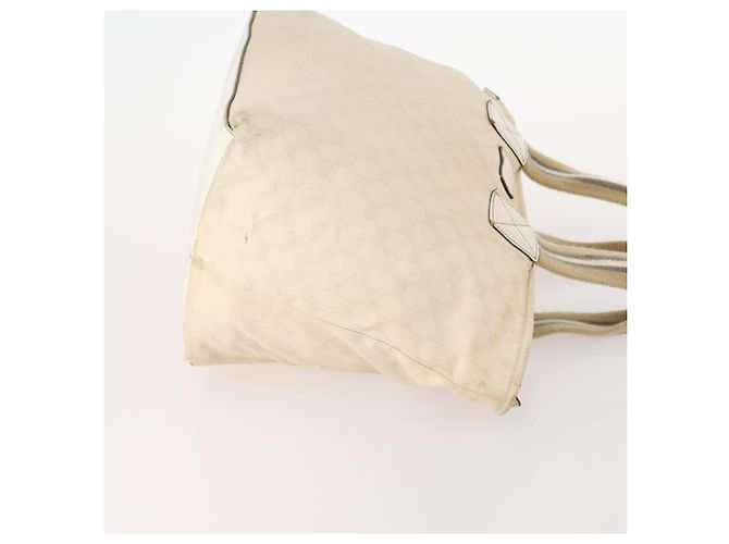 GUCCI GG Canvas Micro GG Supreme Pouch Bag PVC 4 Set Beige Weiß Auth ki6375 - Ansicht 4