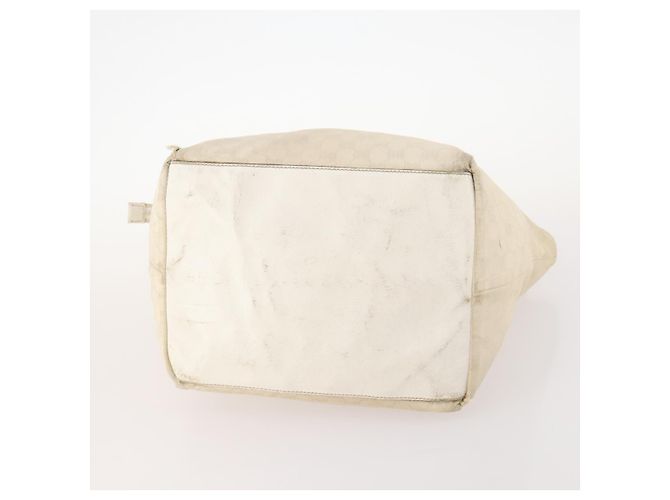GUCCI GG Canvas Micro GG Supreme Pouch Bag PVC 4 Set Beige Weiß Auth ki6375 - Ansicht 6
