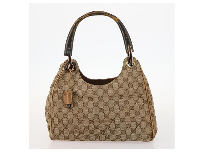 GUCCI GG Canvas Micro GG Supreme Pouch Bag PVC 4 Set Beige Weiß Auth ki6375 - Ansicht 8