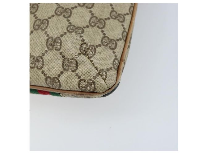 Borsa tote in PVC beige e oro della linea Sherry GG Supreme di GUCCI Auth 173878 D'oro - vista 15