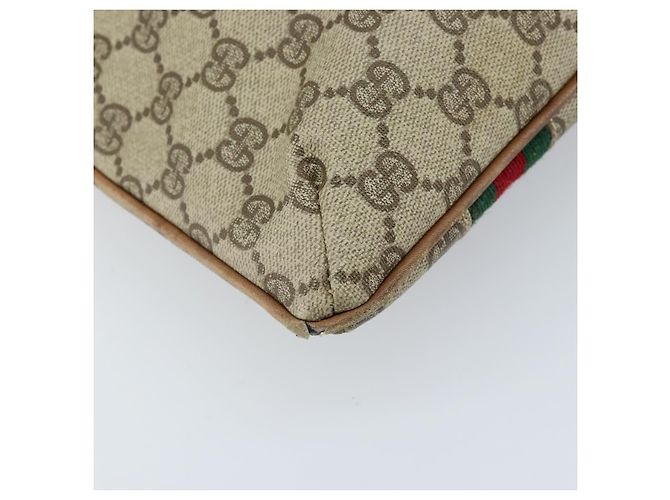 Borsa tote in PVC beige e oro della linea Sherry GG Supreme di GUCCI Auth 173878 D'oro - vista 16