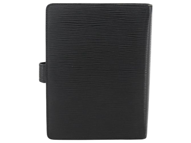 COPERTINA AGENDA MM LOUIS VUITTON Epi Nera R20042 LV Auth BA11324 Nero - vista 2