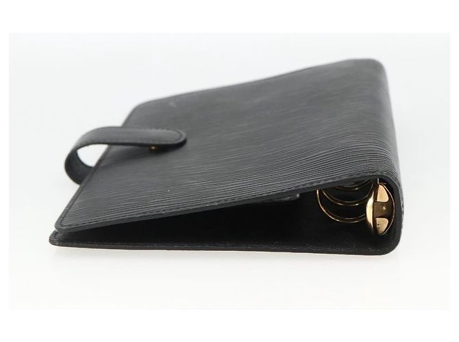 COPERTINA AGENDA MM LOUIS VUITTON Epi Nera R20042 LV Auth BA11324 Nero - vista 5