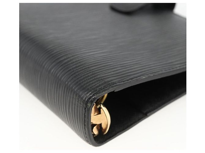 COPERTINA AGENDA MM LOUIS VUITTON Epi Nera R20042 LV Auth BA11324 Nero - vista 7
